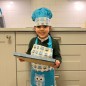 SmileKidz Children's Blue Ollie Owl Apron, Chef's Hat & Tea Towel Textile Gift Set