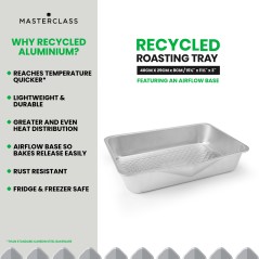 MasterClass Recycled Aluminium Roasting Pan with Pouring Spout, 40cm x 29cm