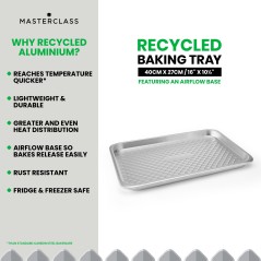 MasterClass Recycled Aluminium Large Baking Tray, 40x27cm