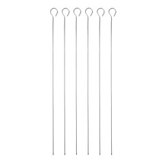 MasterClass Stainless Steel Flat Sided Skewers, Set of 6, 40cm