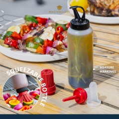 MasterClass Barbecue Bottle Set with 3 Interchangeable Heads, 350ml