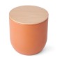 KitchenCraft Idilica Kitchen Canister with Beechwood Lid, 12 x 12cm, Terracotta