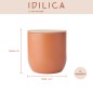 KitchenCraft Idilica Kitchen Canister with Beechwood Lid, 12 x 12cm, Terracotta