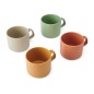 KitchenCraft Idilica Stacking Stoneware Mugs, Set of 4, 400ml