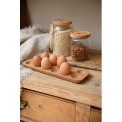 KitchenCraft Idilica Cork Egg Holder, 30 x 10cm