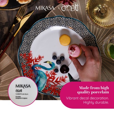 Mikasa x Sarah Arnett Porcelain Dinner Plates, Set of 4, 27cm