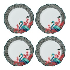 Mikasa x Sarah Arnett Porcelain Dinner Plates, Set of 4, 27cm