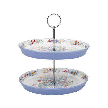 London Pottery Viscri Meadow Ceramic Two-Tier Cake Stand