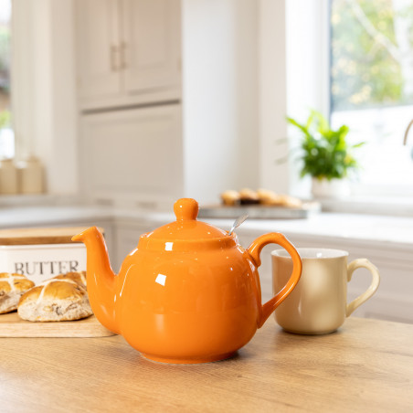 London Pottery Farmhouse 4 Cup Teapot Orange